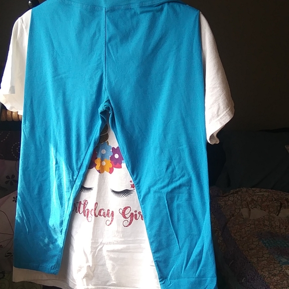 'Mommy of the Birthday Girl' Unicorn Shirt L n Leggings OSFM - Picture 4 of 8